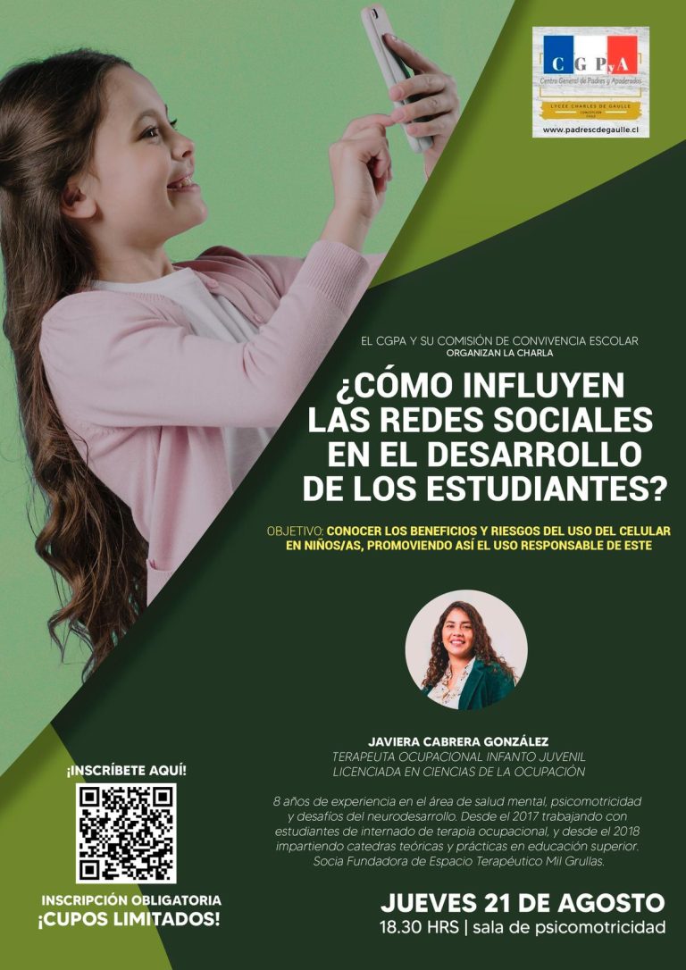 Segunda Charla para Apoderados: ¿Cómo influyen las redes sociales en el desarrollo de los estudiantes?