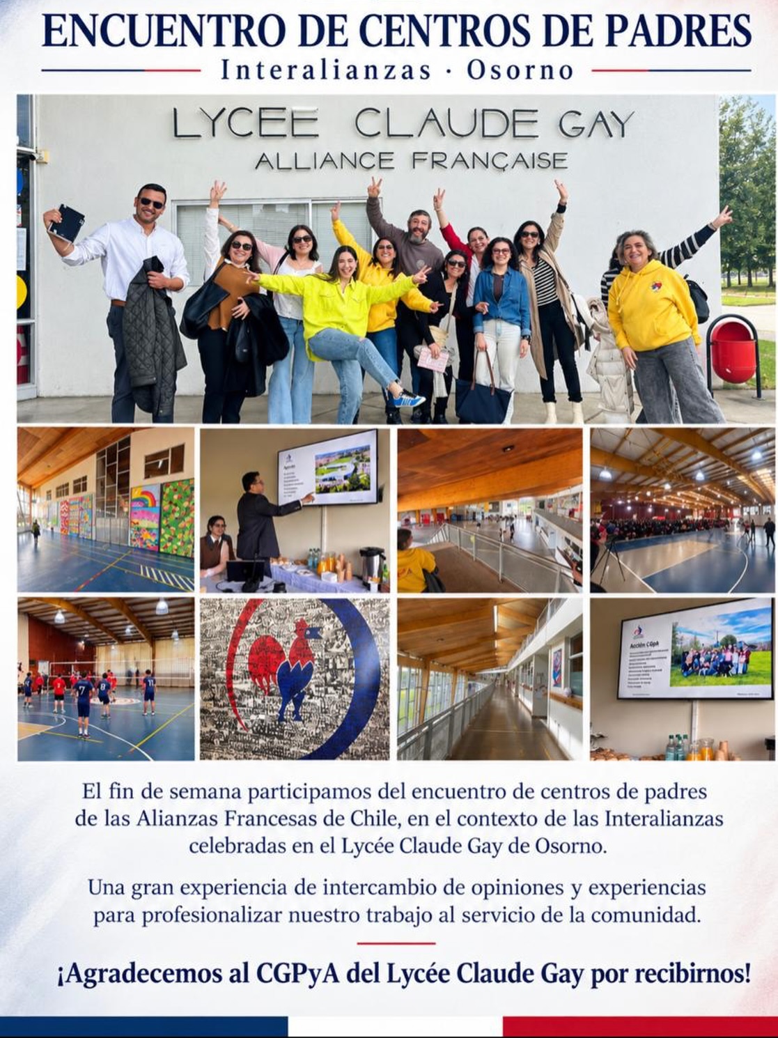 Afiche de las Interalianzas 2026 organizadas por el Lycée Claude Gay de Osorno
